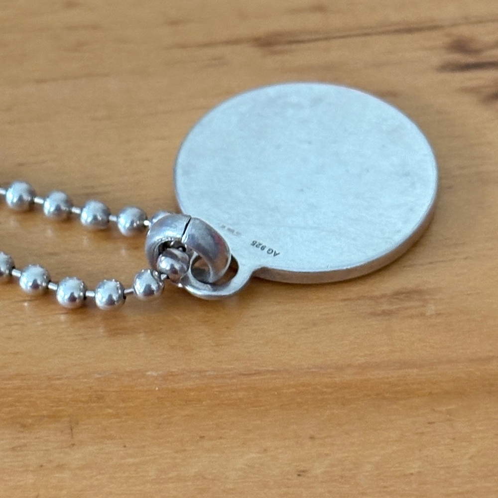 Gucci Crest Coin Sterling Silver Necklace Pendant Ball chain 20" VGUC - Picture 13 of 14